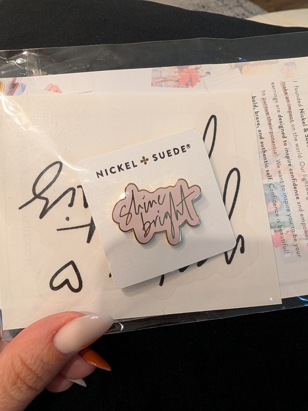 Pink "Shine Bright" Enamel Pin